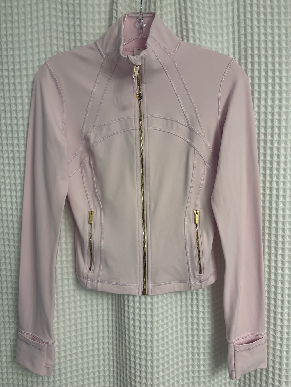 Lululemon Define Cropped Jacket Nulu ~ 6 ~ Pink Organza/Gold